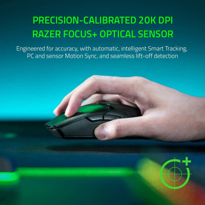 Razer Viper Ultimate Lightweight Wireless Gaming Mouse & RGB Charging Dock: Hyperspeed Wireless Technology - 20K DPI Optical Sensor - 74g Lightweight - 70 Hr Battery - Mercury White