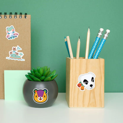 Pounchi Cartoon Animal Game Stickers (200 Pcs) Cute Cartoon PVC Sticker Merchandise Gifts for Party Supplies Decorations Laptop Water Bottle for Teens Kids