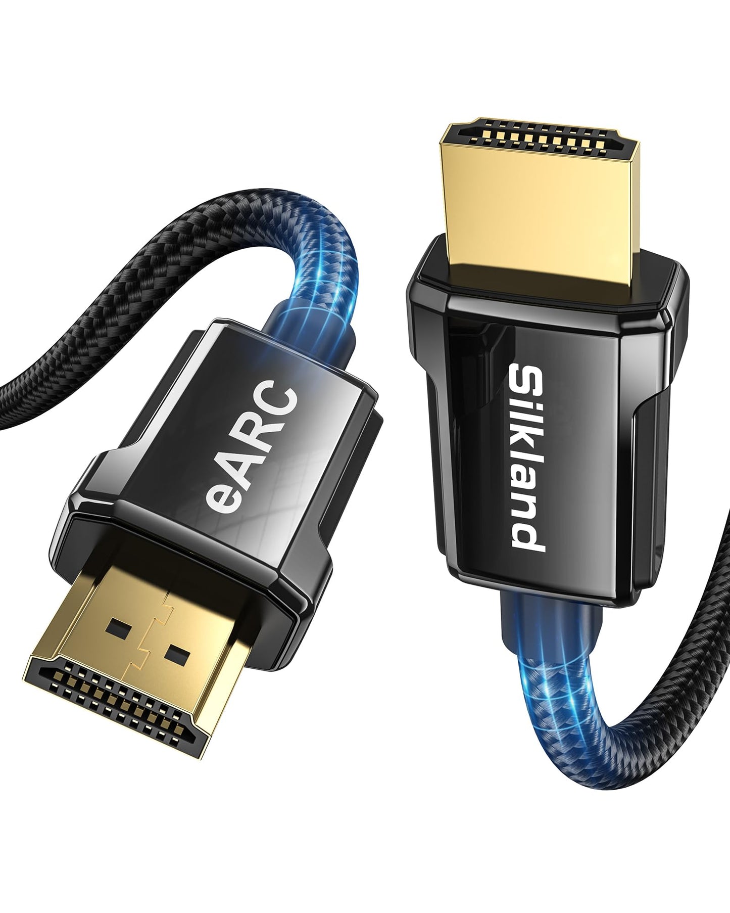 Silkland 8K HDMI ARC/eARC Kabel 2.1 für Soundbars, 2 m, 8K@60Hz, 4K@120Hz, High-Speed-HDMI-Kabel für Heimkino, 48 Gbit/s, Dolby Atmos, DTS:X, kompatibel mit Vizio, Samsung, Bose Soundbars, UHD-Fernsehern und Blu-ray-Playern 