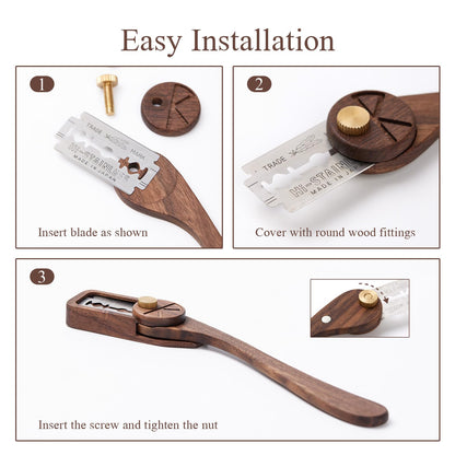 ROCKSHEAT Bread Lame Dough Scoring Tool with Blade Cover, Sourdough Scoring Tool with 5 Feather Blades, Scoring Knife for Bread Baking, Dexterous-Cut Series Lame Bread Tool (ELEGANT)