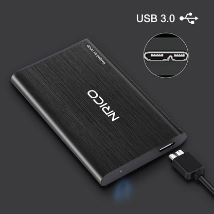 NRICO Ultra Slim 500GB Portable External Hard Drive USB3.0 HDD Storage Compatible for PC, Desktop, Laptop,Mac,PS4, Xbox one (Black, 500, GB)