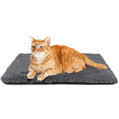 Self Warming Cat Bed Self Heating Cat Dog Mat 24 x 18 inch Extra Warm Thermal Pet Pad for Indoor Outdoor Pets with Removable Cover Non-Slip Bottom Washable Non Electric