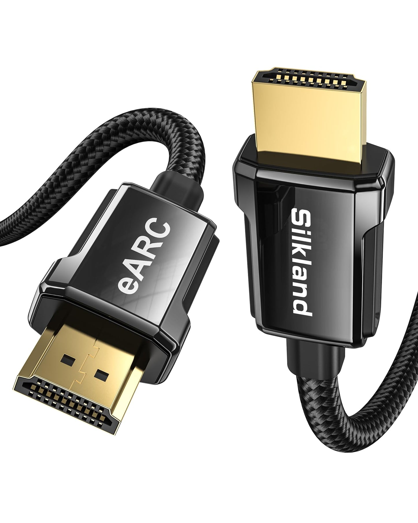 Silkland 8K HDMI ARC/eARC Kabel 2.1 für Soundbars, 2 m, 8K@60Hz, 4K@120Hz, High-Speed-HDMI-Kabel für Heimkino, 48 Gbit/s, Dolby Atmos, DTS:X, kompatibel mit Vizio, Samsung, Bose Soundbars, UHD-Fernsehern und Blu-ray-Playern 