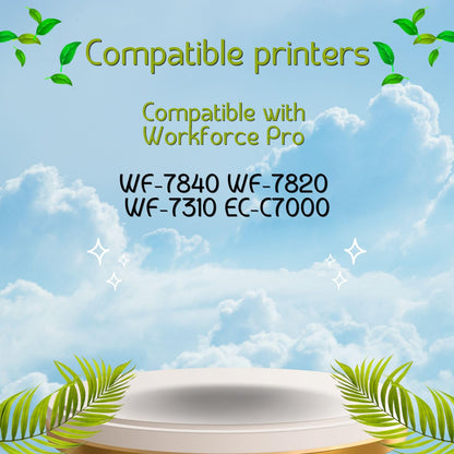 PayForLess for 812XL Remanufactured for Epson 812XL Ink cartridges Combo Pack 812 XL T812 for Workforce Pro WF-7840 WF-7820 WF-7310 EC-C7000 Printer 6 Pack 3 Black 1 Cyan 1 Magenta 1 Yellow