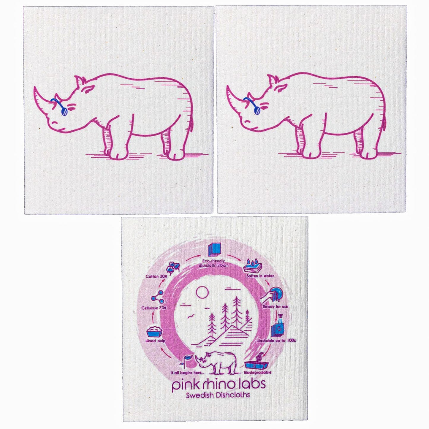 Swedish Dishcloths – Eco-Friendly Reusable Kitchen Towels – 10 Pack Cleaning Cloths for Dishes, Counters & Surfaces – Super Absorbent, Compostable, Zero-Waste Alternative