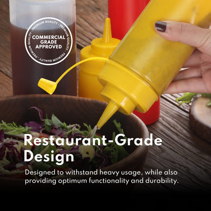 New Star Foodservice Quetschflaschen, Kunststoff, Weithalsflasche, 946 ml, transparent, 6er-Pack