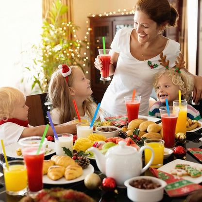 Tessco 600 Pcs 9.84 Inch Smoothie Straws Bulk Disposable Bubble Tea Straws Large Plastic Individually Wrapped for Tall Homemade Milkshakes(Classic Color)