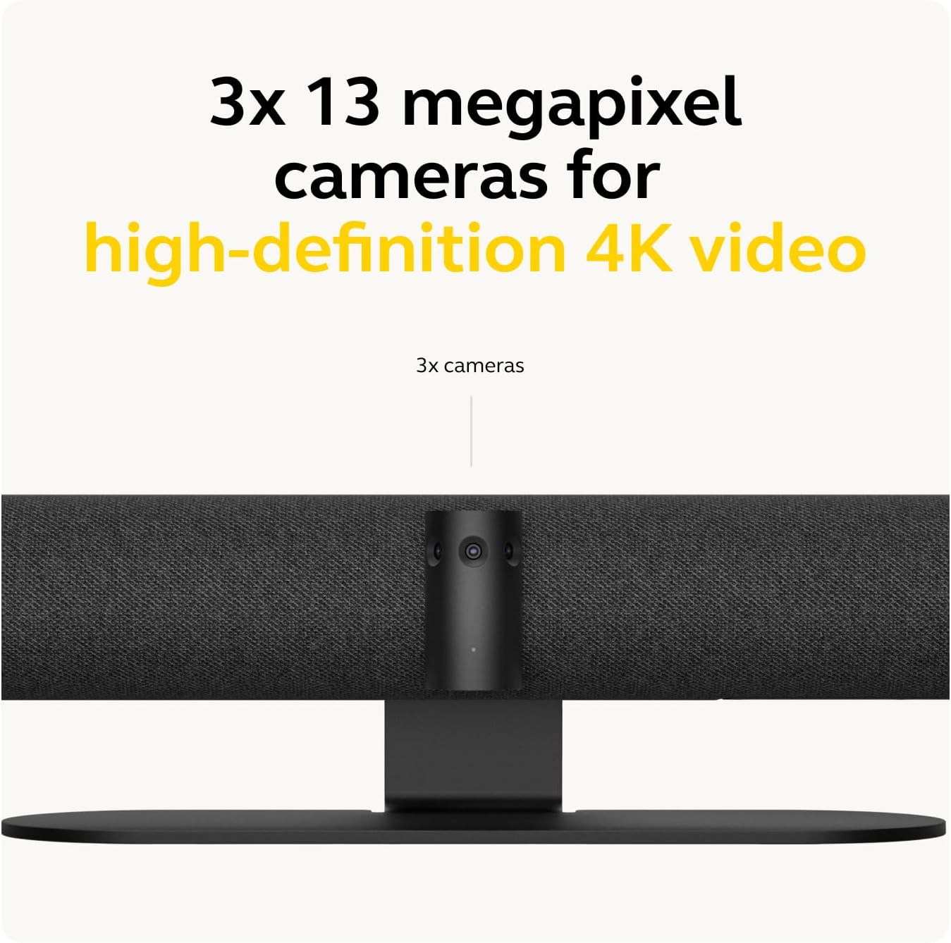 Jabra PanaCast 50 – Intelligente 180°-Panorama-4K-Videokamera für Besprechungsräume – Umfassende Videokonferenzkamera mit vollständiger Raumabdeckung, einfach einzurichtende Weitwinkel-Webcam mit Mikrofonen – Schwarz 