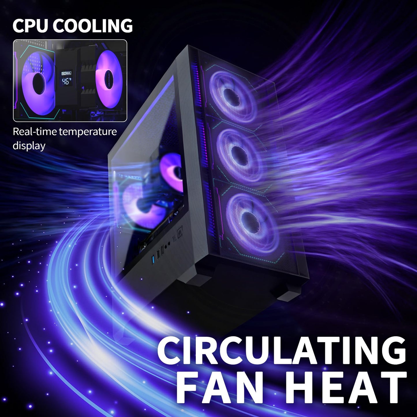 OKAMUS Gaming-PC, i7-CPU, RX 590 8GB-Grafikkarte, 1TB NVMe SSD, 32GB DDR4 ECC RAM, RGB-Lüfter, 550W Netzteil (i7+RX 590+1T +32G)