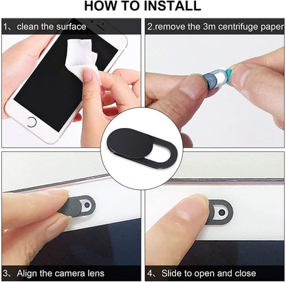 Natipo Webcam-Abdeckung, 3er-Pack Kamera-Abdeckungsschieber, ultradünne Webcam-Abdeckungsschieber, kompatibel mit Laptops, Desktop-PCs, MacBooks, PCs, Tablets, Mobiltelefonen und weiterem Zubehör - Schützen Sie Ihre Privatsphäre (3er-Pack)