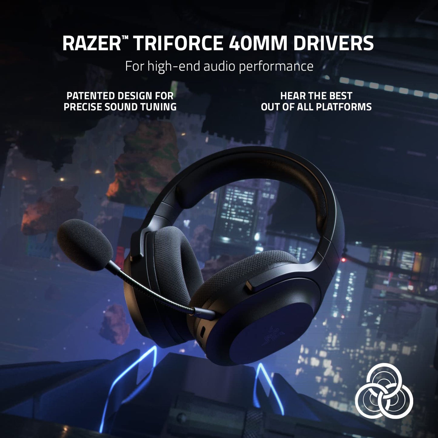 Razer Barracuda X Wireless Gaming & Mobile Headset (PC, PlayStation, Switch 2, Android, iOS): 2.4GHz Wireless + Bluetooth - Lightweight - 40mm Drivers - Detachable Mic - 50 Hr Battery - Black
