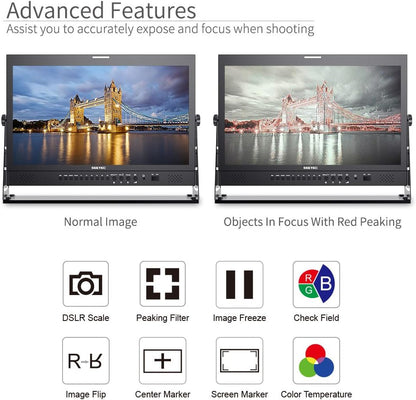 SEETEC P215-9HSD-192 21.5 Inch Broadcast Production LCD Monitor 3G SDI 4K HDMI Input and Output IPS Full HD 1920x1080