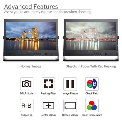 SEETEC P215-9HSD-192 21,5 Zoll LCD-Monitor für Broadcast-Produktionen, 3G SDI, 4K HDMI Ein- und Ausgang, IPS Full HD 1920x1080