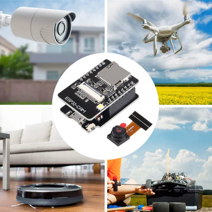 1 Stück ESP32-CAM-MB, ESP32-CAM WiFi Bluetooth Board ESP32-CAM-MB Micro-USB zu Serieller Port CH340G mit OV2640 2MP Kameramodul Dual-Modus kompatibel mit Arduino IDE Arduino Raspberry Pi 