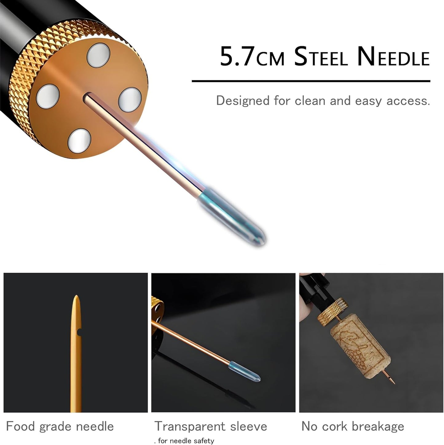 Mini Wine Opener | Travel Portable Pocket Air Pressure Pump Wine Bottle Opener | Assemblable Design Corkscrew 7S Quick Bottle Opening | for Home, Restaurant, Party,Wine Lovers