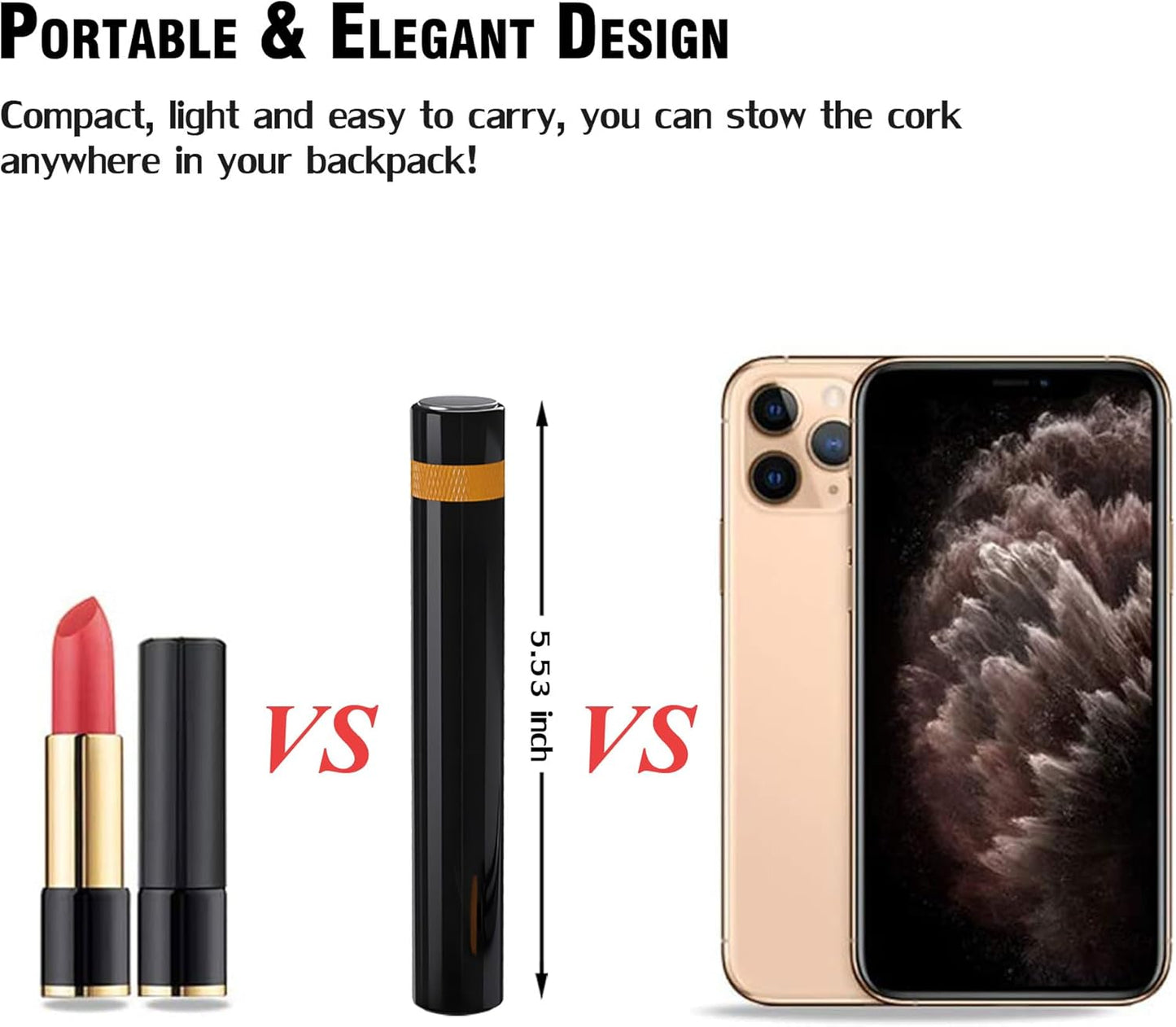 Mini Wine Opener | Travel Portable Pocket Air Pressure Pump Wine Bottle Opener | Assemblable Design Corkscrew 7S Quick Bottle Opening | for Home, Restaurant, Party,Wine Lovers