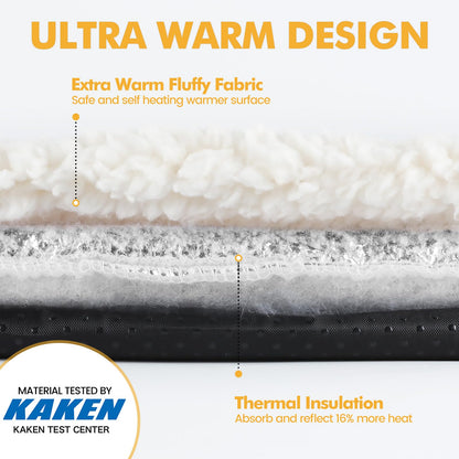 Self Warming Cat Bed Self Heating Cat Dog Mat 24 x 18 inch Extra Warm Thermal Pet Pad for Indoor Outdoor Pets with Removable Cover Non-Slip Bottom Washable Non Electric