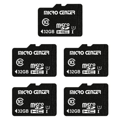 Micro Center 32GB Class 10 MicroSDHC Flash Memory Card with Adapter for Mobile Device Storage Phone, Tablet, Drone & Full HD Video Recording - 80MB/s UHS-I, C10, U1 (5 Pack)