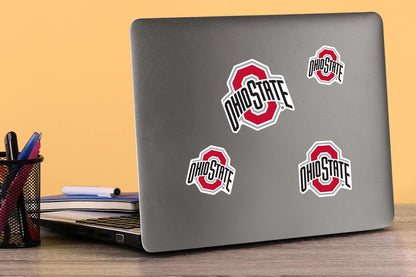 The Ohio State University Primary Logo 50ct Vinyl Large Deluxe Stickers Variety Pack - Laptop, Water Bottle, Scrapbooking, Tablet, Skateboard, Indoor/Outdoor