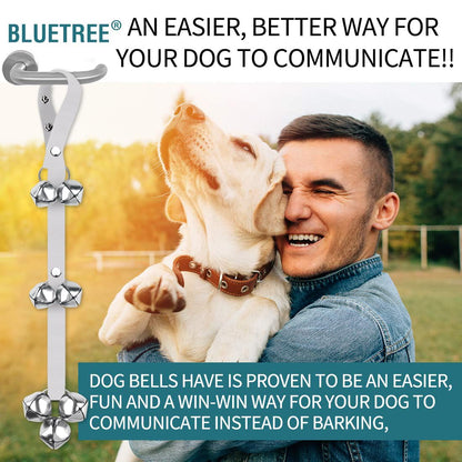 BLUETREE Dog Doorbells Premium Quality Training Potty Great Dog Bells Adjustable Door Bell Dog Bells for Potty Training Your Puppy The Easy Way - 7 Extra Large Loud 1.4 DoorBells
