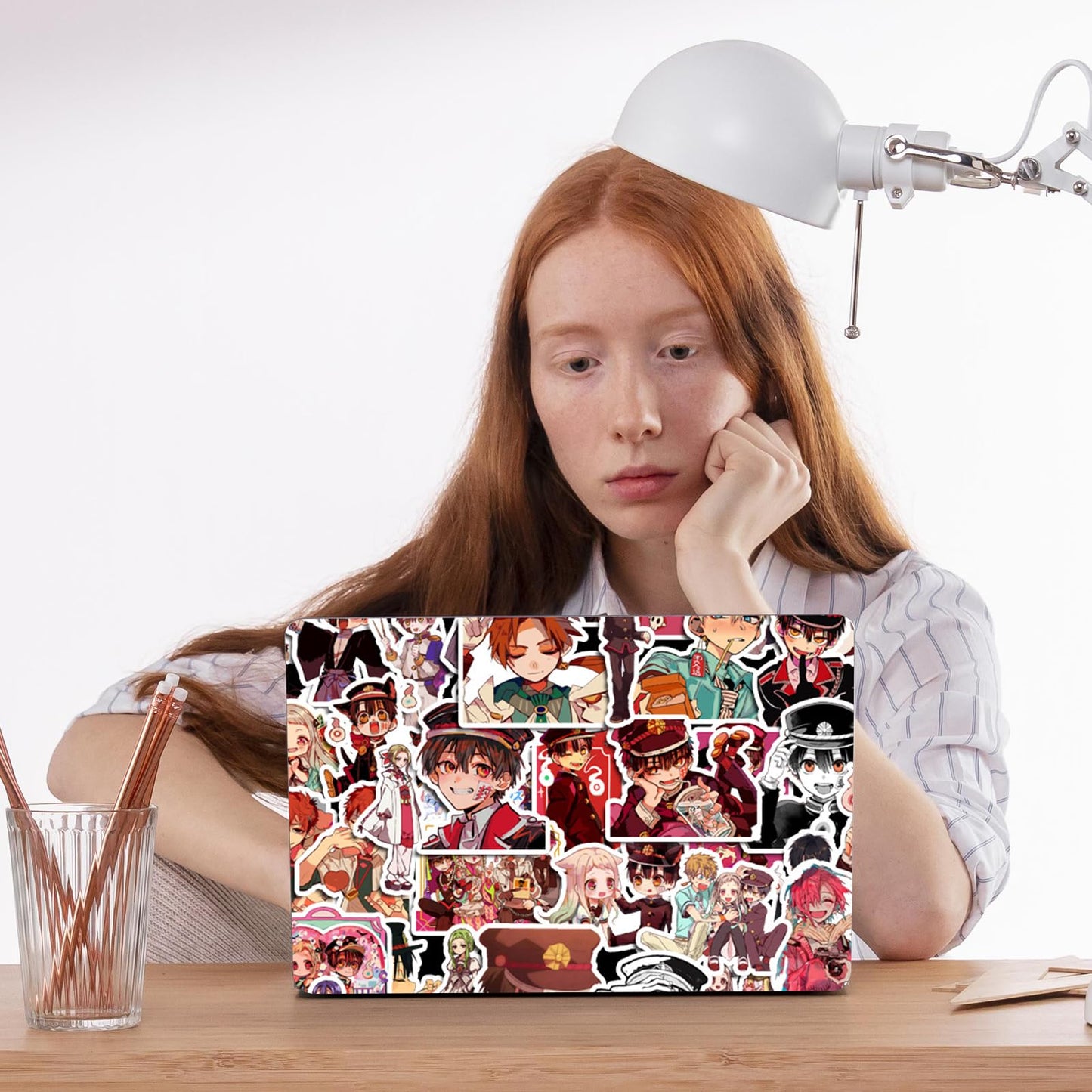 Pounchi Cute Anime Stickers (100 Pcs) Cartoon PVC Sticker, Gifts for Laptop Water Bottle Skateboard Party Supplies Decorations Teens Kids