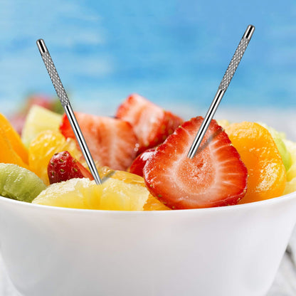 Ninelimi 7Pcs 2 Set Portable Stainless Steel Toothpicks Pocket Set, Reusable Metal Toothpicks Cleaning Kit with Holder for Outdoor Picnic Camping Traveling