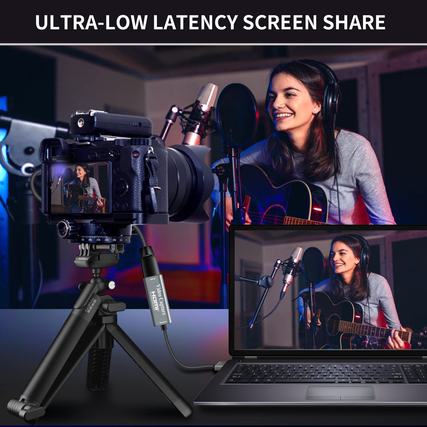 Papeaso Videoaufnahmekarten, 4K HDMI zu USB 3.0 Videoaufnahmegerät, 1080P HD 60fps Live-Übertragung und Aufzeichnung von Video und Audio für Gaming, Streaming, Unterricht, Videokonferenzen (Silber)