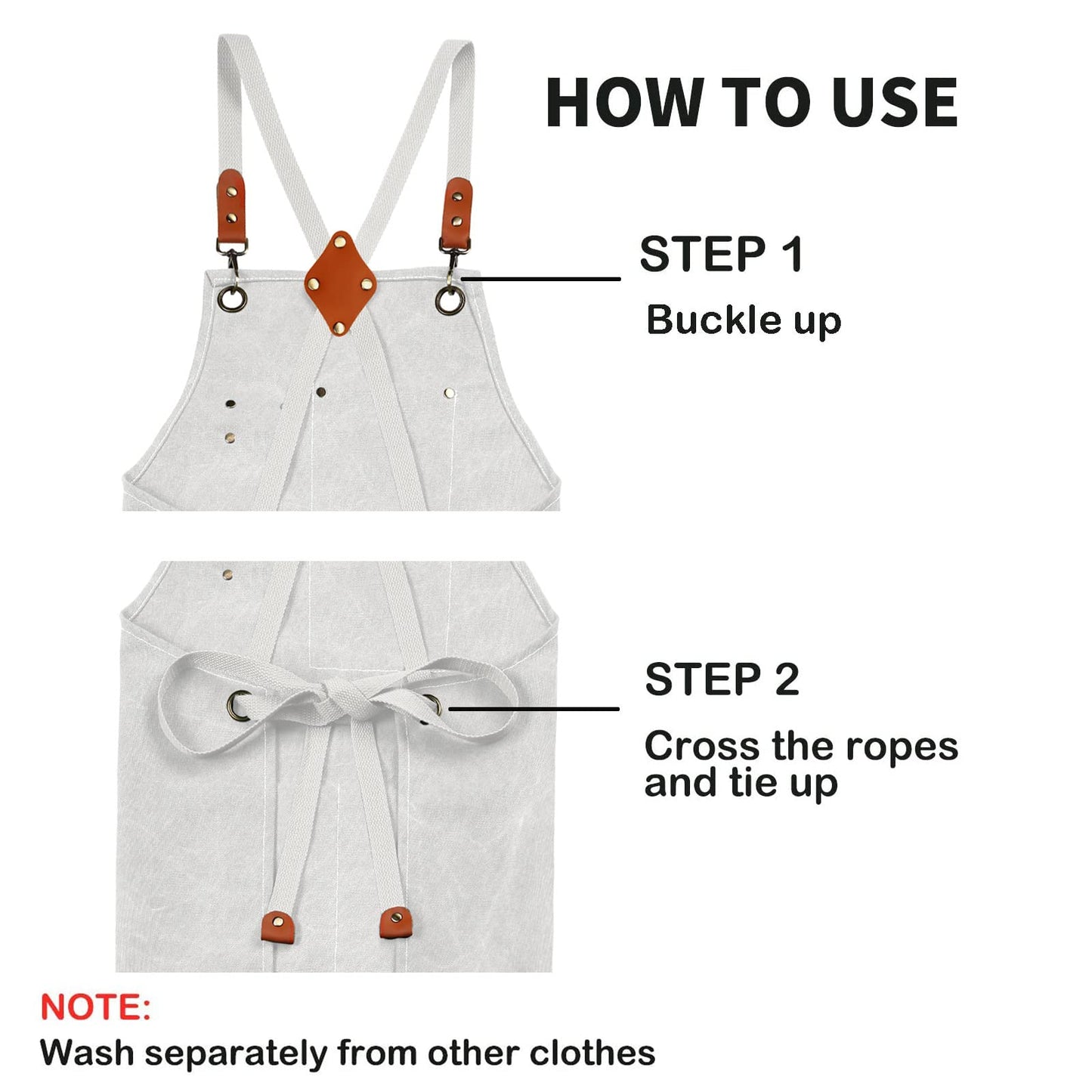 ZOMAO Kochschürze, Baumwoll-Canvas-Schürze mit gekreuztem Rückenteil und Taschen für Damen und Herren, verstellbare Träger und große Taschen, Küchenschürze zum Kochen und Backen 