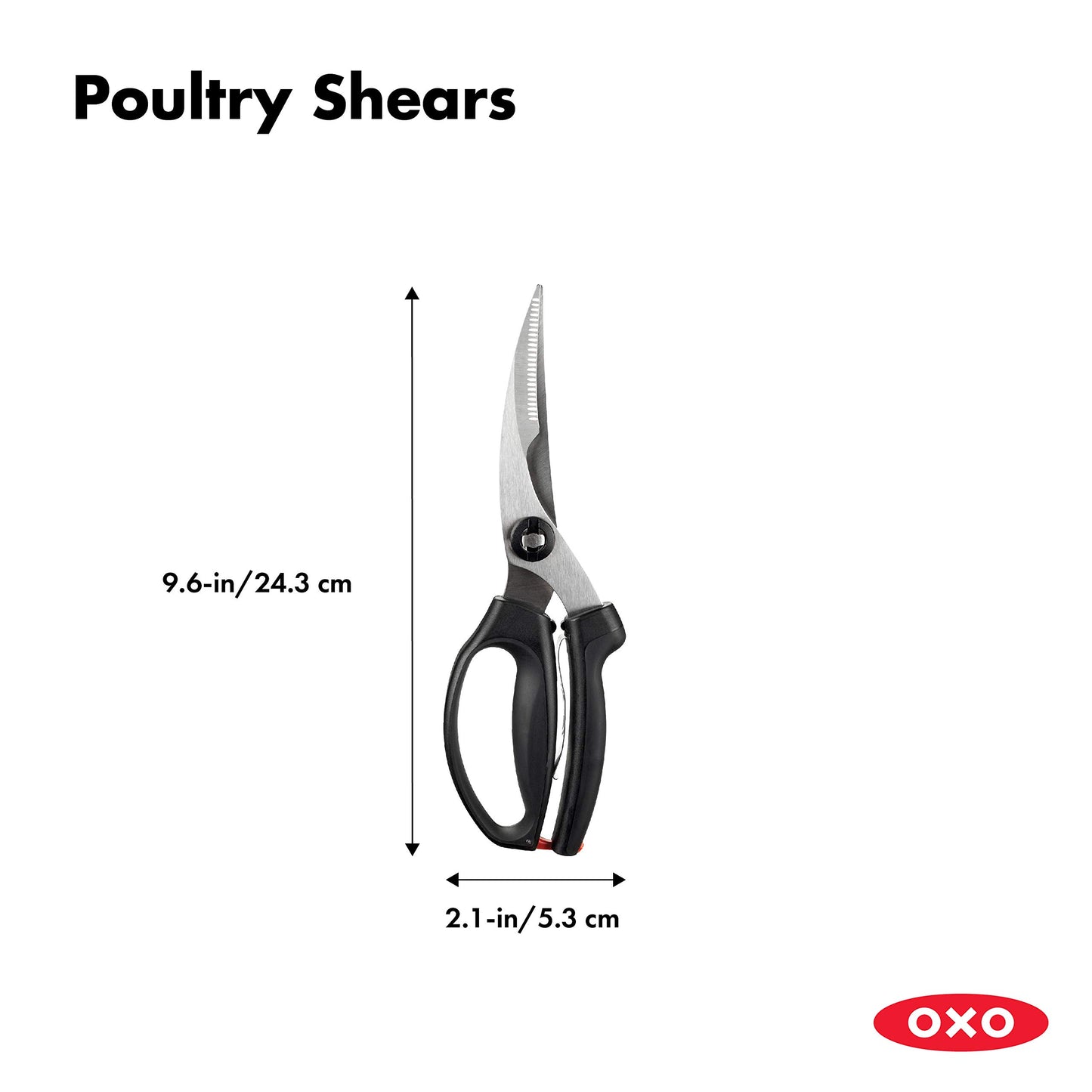 OXO Good Grips Spring-Loaded Poultry Shears, Black