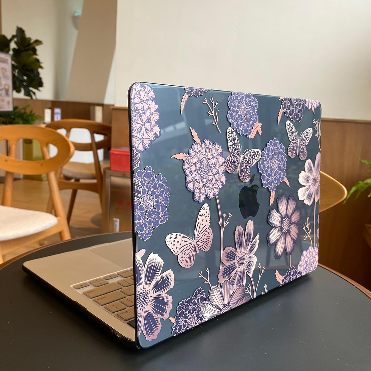 Teryeefi for M1 M2 MacBook Pro 13 inch Case 2022 2020-2016 Release (Model A2338 A2289 A2251 with Touch Bar), Plastic Hard Shell Case & Keyboard Cover & Screen Protector, Gold Flowers