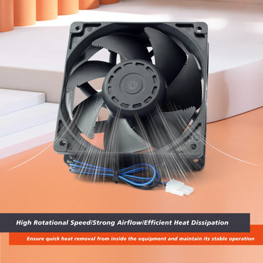 Mhrxusd 2 Pack XY-12038B2H High Air Volume EC-Fan fit for hte12038d Fan 110V-220V 0.06A 50/60HZ 12CM 120×120×38mm for Ice Maker Cabinet Cooling