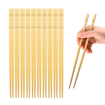9.5 Inch X 5 Pairs Chopsticks,Reusable,Simplea and Minimalistic Design,More Size Choices 7"/9.5"/12"