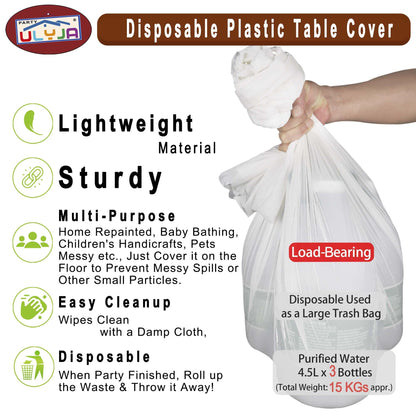 PARTY ULYJA Burgundy Tablecloths Plastic 3-Pack Premium 54 Inches x 108 Inches Disposable Table Covers Decorative Table Cloths for Rectangle Tables