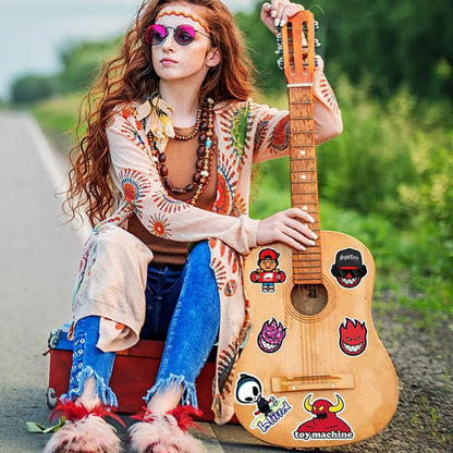 Skateboard Stickers 100Pcs/Pack Cool Waterproof Stickers for Laptop Water Bottle Suitcase Phone, Skateboarding Stickers Decal for Teens Boys Adults