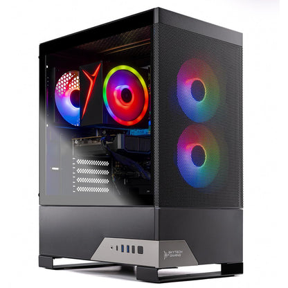 Skytech Gaming Nebula 2 Gaming-PC, Intel i5 14400F 2,5 GHz, NVIDIA RTX 5050 8 GB, 1 TB NVMe SSD, 16 GB DDR5 RAM 5200, 650-W-Netzteil (Gold-zertifiziert), WLAN, Windows 11, Gaming-Desktop