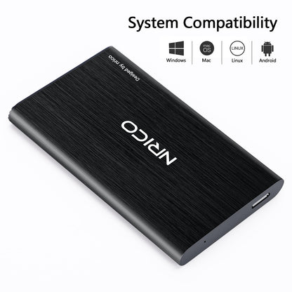 NRICO Ultra Slim 500GB Portable External Hard Drive USB3.0 HDD Storage Compatible for PC, Desktop, Laptop,Mac,PS4, Xbox one (Black, 500, GB)