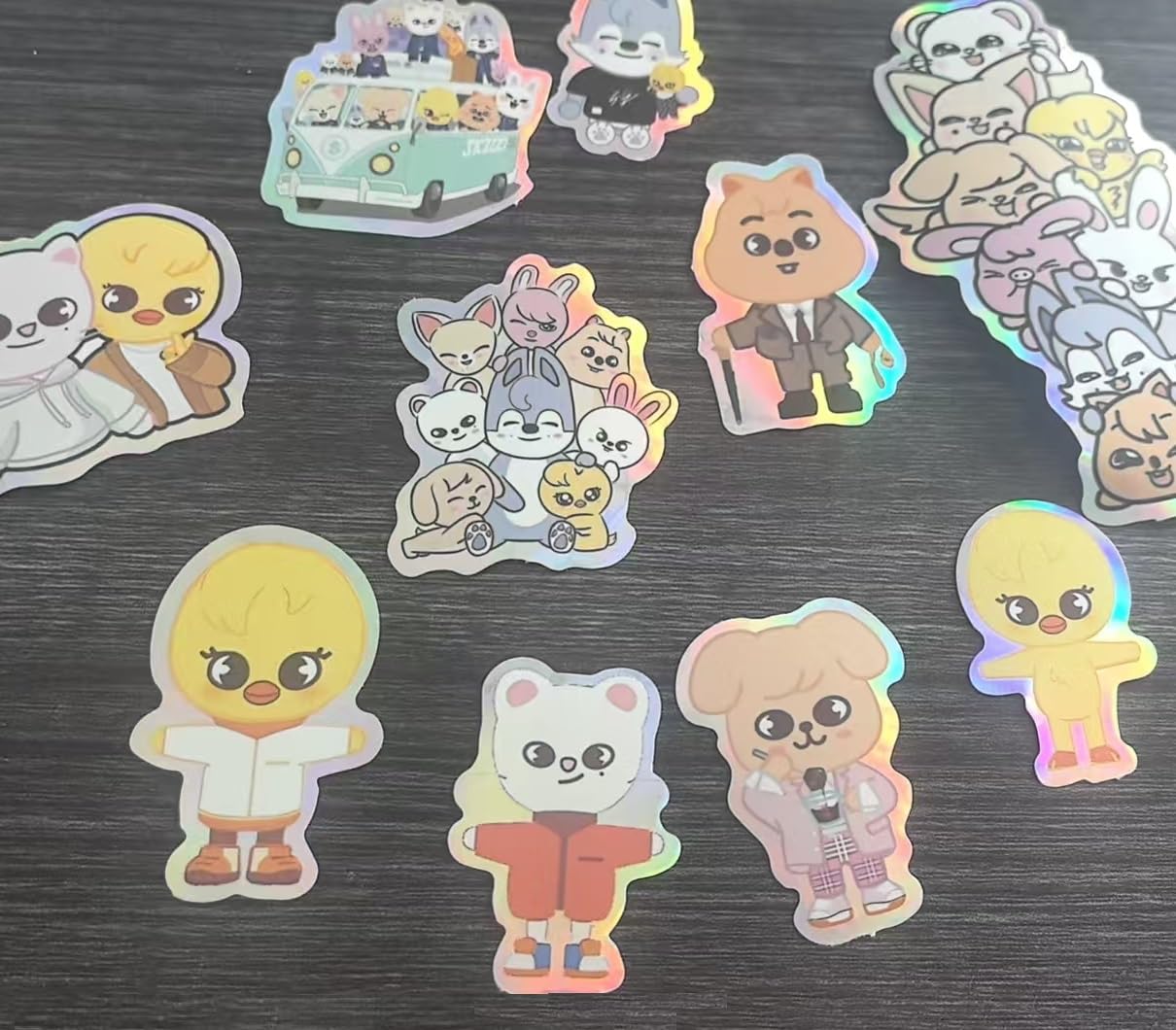 Stray-Kids Stickers Cartoon Laptop Sticker Great for Skateboard Car Bicycle Door Snowboard Waterproof Schoolbags（100PCS-Purple）