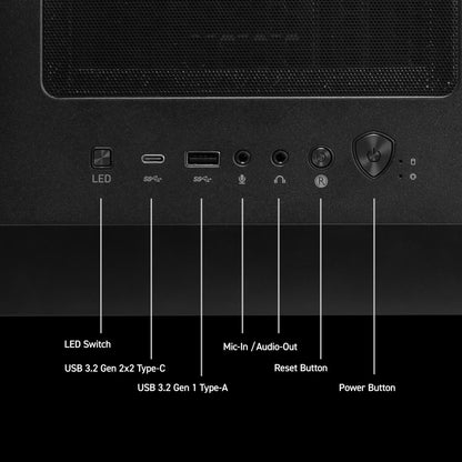 MSI Codex Z2 Gaming Desktop: AMD R7-8700F, GeForce RTX 5070, 32GB DDR5, 2TB m.2 NVMe SSD, USB Type-C, VR-Ready, Windows 11 Home : A8NVP-436US