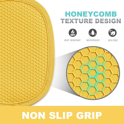 2er-Pack Silikon-Topflappen für die Küche, hitzebeständig bis 260 °C, rutschfeste, große Topflappen mit Tasche, gesteppte Untersetzer für heiße Töpfe und Pfannen auf der Arbeitsplatte (Grau) 