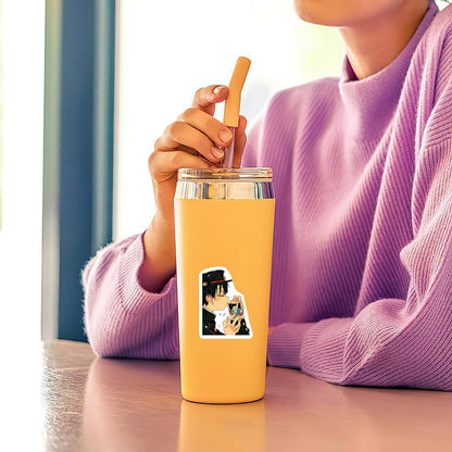 Pounchi Cute Anime Stickers (100 Pcs) Cartoon PVC Sticker, Gifts for Laptop Water Bottle Skateboard Party Supplies Decorations Teens Kids