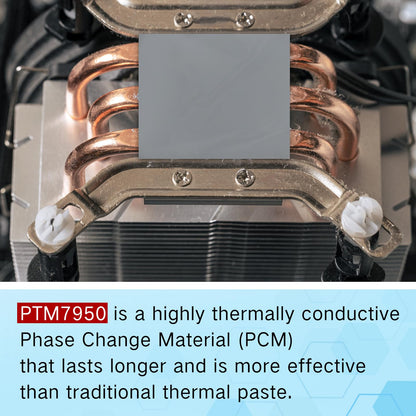 Nuanchu GPU Thermal Pad Ptm7950 Phase Change Thermal Pad 8.5 Watt per Meter per Kelvin Conductive Silicone Grease CPU Paste for Laptop, Game Machine(40 x 80 x 0.2 mm)