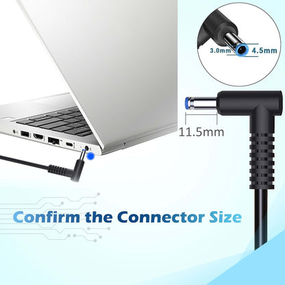 65-W-Netzteil für Laptops, kompatibel mit HP Envy 13, 15, 17, 15t, 15m, 17m, X360, 15-1039wm, 15-1033wm, 15-1010dx, 15-w237cl, 15-w110nr, 15-ee1093cl, 15m-eu0033dx, 17m-ch0013dx (Netzkabel) 