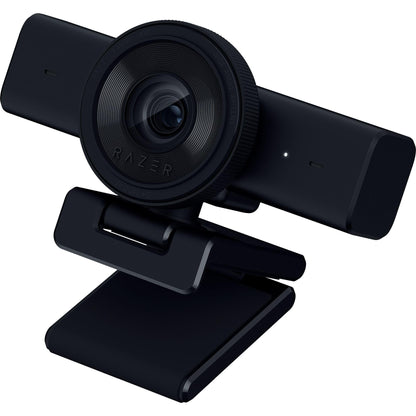 Razer Kiyo V2 X Streaming Webcam: 1440p 60 FPS - Auto Focus - Built-in Microphone - Wide Angle Lense - Integrated Privacy Shutter - Works with OBS, Xsplit, Streamlabs, Discord, Zoom, Teams - Black
