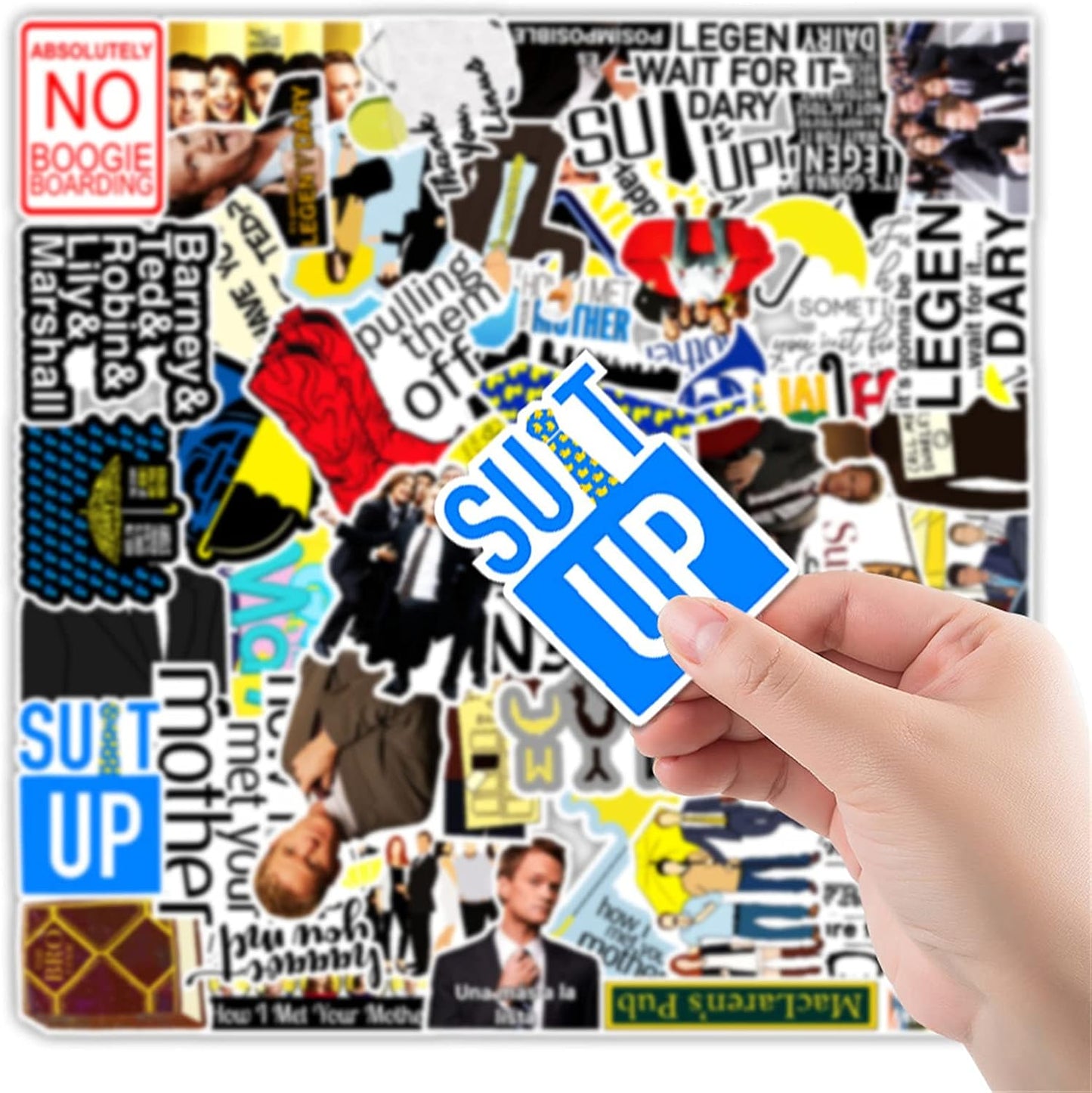 50 Pcs How I Met Your Mother Stickers - Water Bottle, US TV Waterproof Cute Aesthetic Vinyl Laptop Luggage Skateboard Computer Stickers for Teens Girls