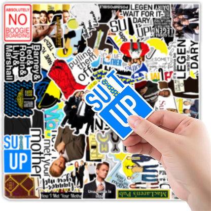 50 Pcs How I Met Your Mother Stickers - Water Bottle, US TV Waterproof Cute Aesthetic Vinyl Laptop Luggage Skateboard Computer Stickers for Teens Girls