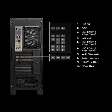 MSI Codex Z2 Gaming Desktop: AMD R7-8700F, GeForce RTX 5070, 32GB DDR5, 2TB m.2 NVMe SSD, USB Type-C, VR-Ready, Windows 11 Home : A8NVP-436US