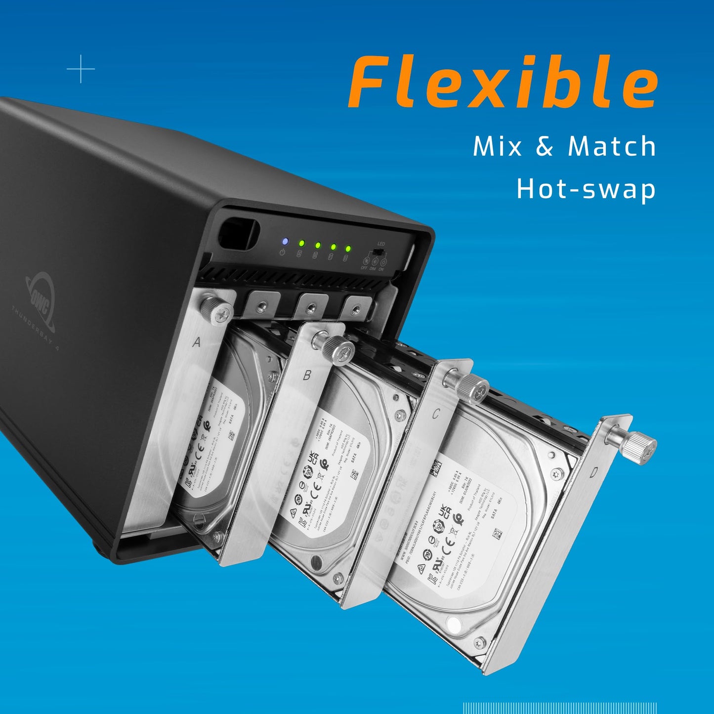 OWC ThunderBay 4 32TB Four-Bay Thunderbolt 40Gb/s Enterprise Drive RAID Storage Solution with SoftRAID Premium
