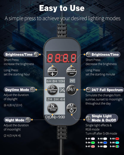 Pawfly 5 W Aquarium LED Light 8 Inch 24/7 Fish Tank Light with Full Spectrum Brilliant White Blue Red Green Lights Multi-Colored LEDs with D/N Mode Single Color Effects Timer and Adjustable Brightness