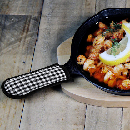 Patelai 4 Stück Pfannengriff-Überzüge, hitzebeständig, rutschfest, für Gusseisengriffe, ideal für die kalte Jahreszeit.