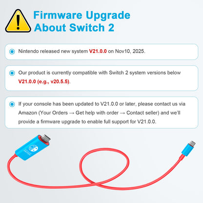 Switch 2 Dock Station HDMI Cable Adapter 4K@60Hz 18Gbps 6.7ft PD 100W USB C to HDMI 2.0 Converter, Portable &Travel TV Connector Cord Compatible with Nintendo Switch 2/OLED/Nintendo Switch-Blue